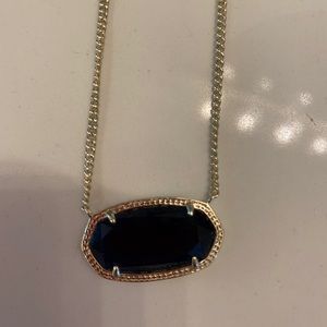 Kendra Scott necklace with navy stone